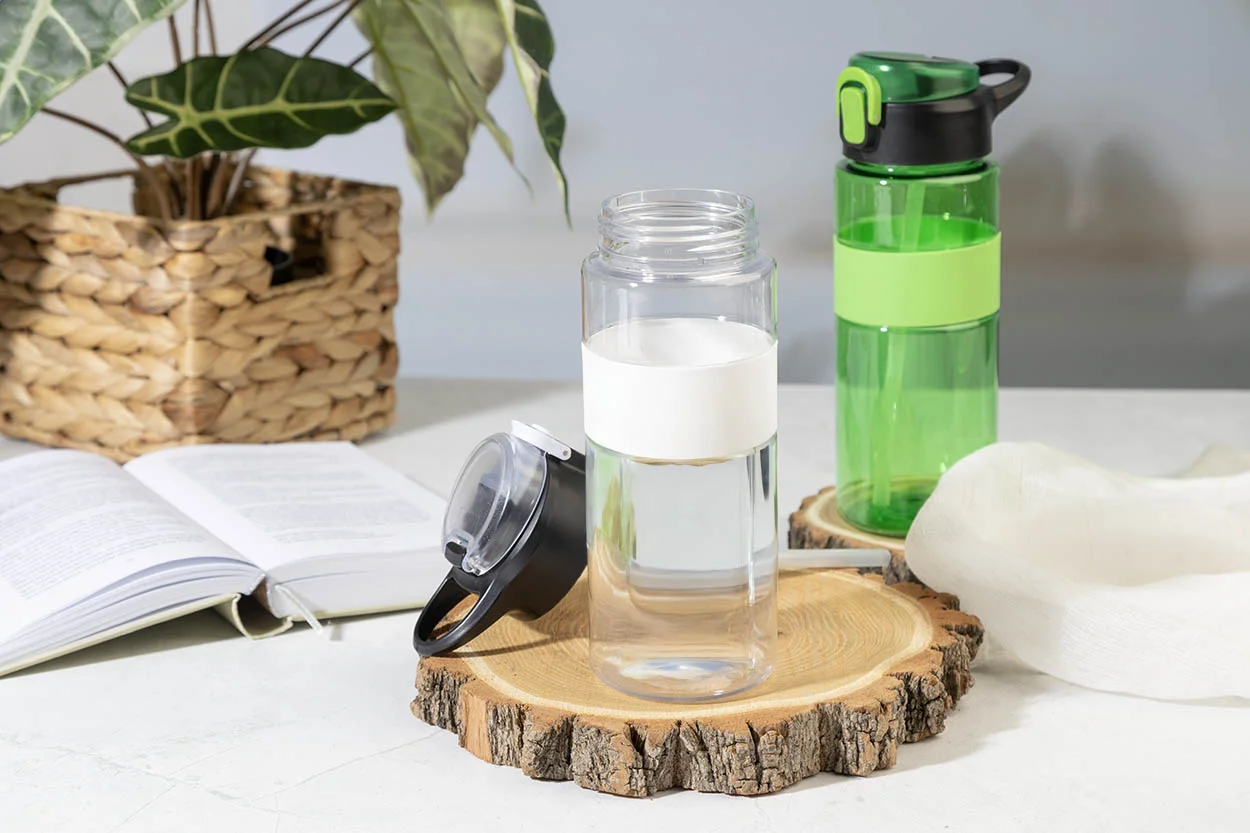 RPET Trinkflasche Fitgrip, weiß – Bild 2