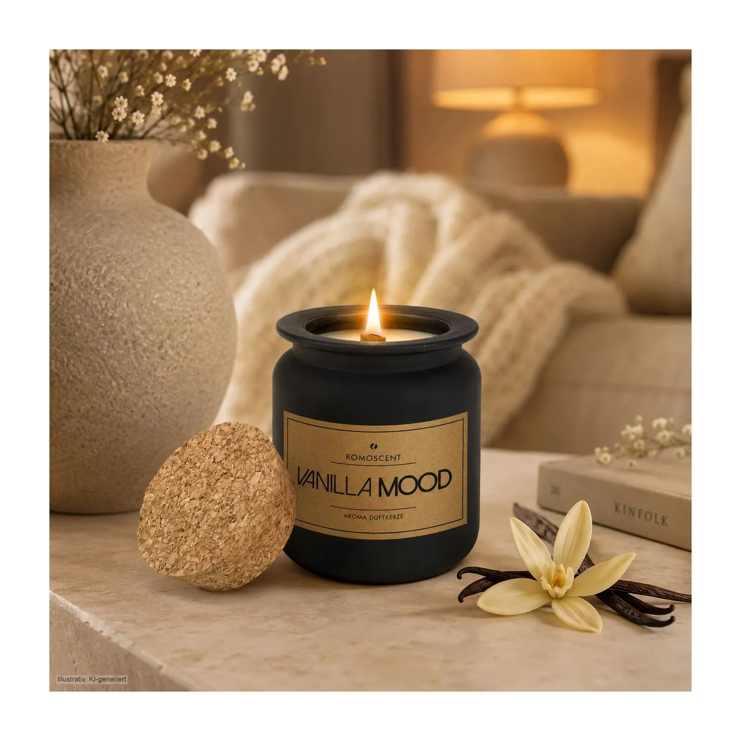 ROMOSCENT® Aromakerze Vanilla Mood, schwarz – Bild 17