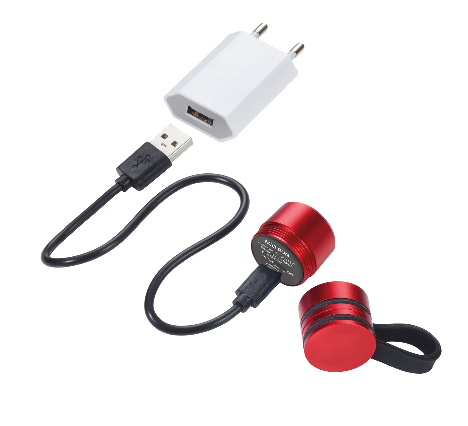 Taschenlampe ECO RUN rot/schwarz, rot/schwarz – Bild 5