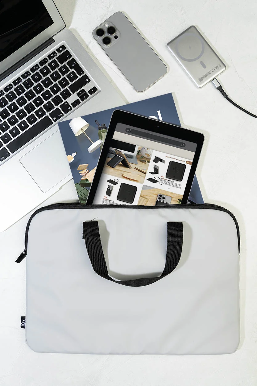Laptoptasche Pubbuk aus RPU, grau – Bild 6