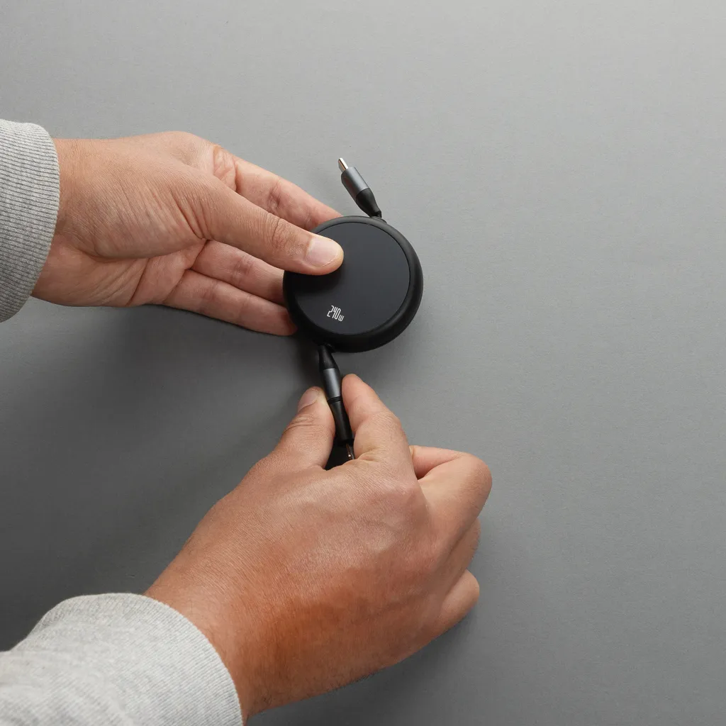 Terra ausziehbares 240W 2-in-1 Kabel aus RCS rec. Aluminium, schwarz – Bild 9