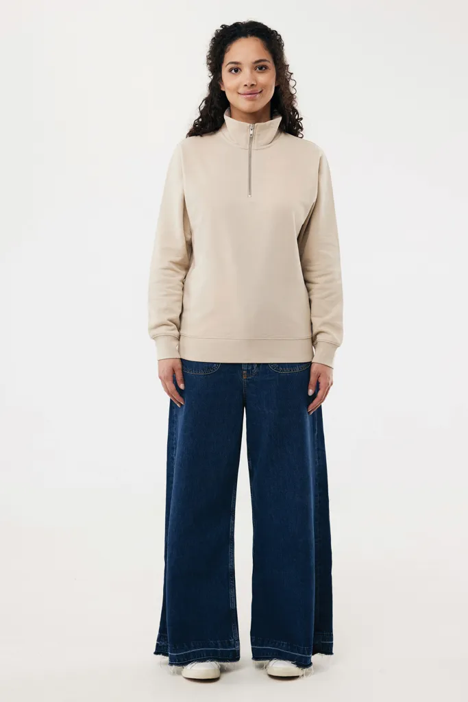 IQONIQ Elgon Quarter-Zip-Sweater aus rec. Baumwolle, desert – Bild 5