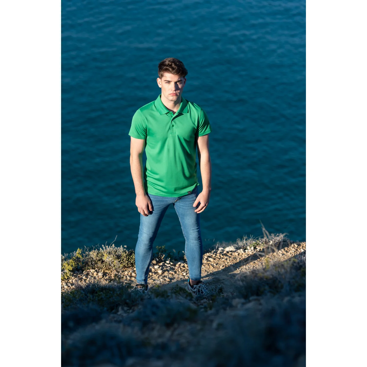 RPET Polo-Shirt Noran, grün – Bild 3