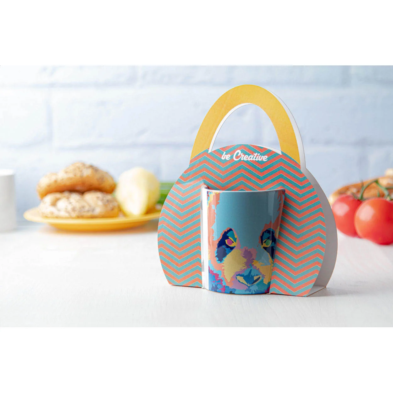 Becher-Tragetasche CarryMug, weiß – Bild 5
