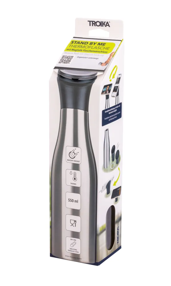 Thermoflasche STAND BY ME silberfarben, silberfarben – Bild 10