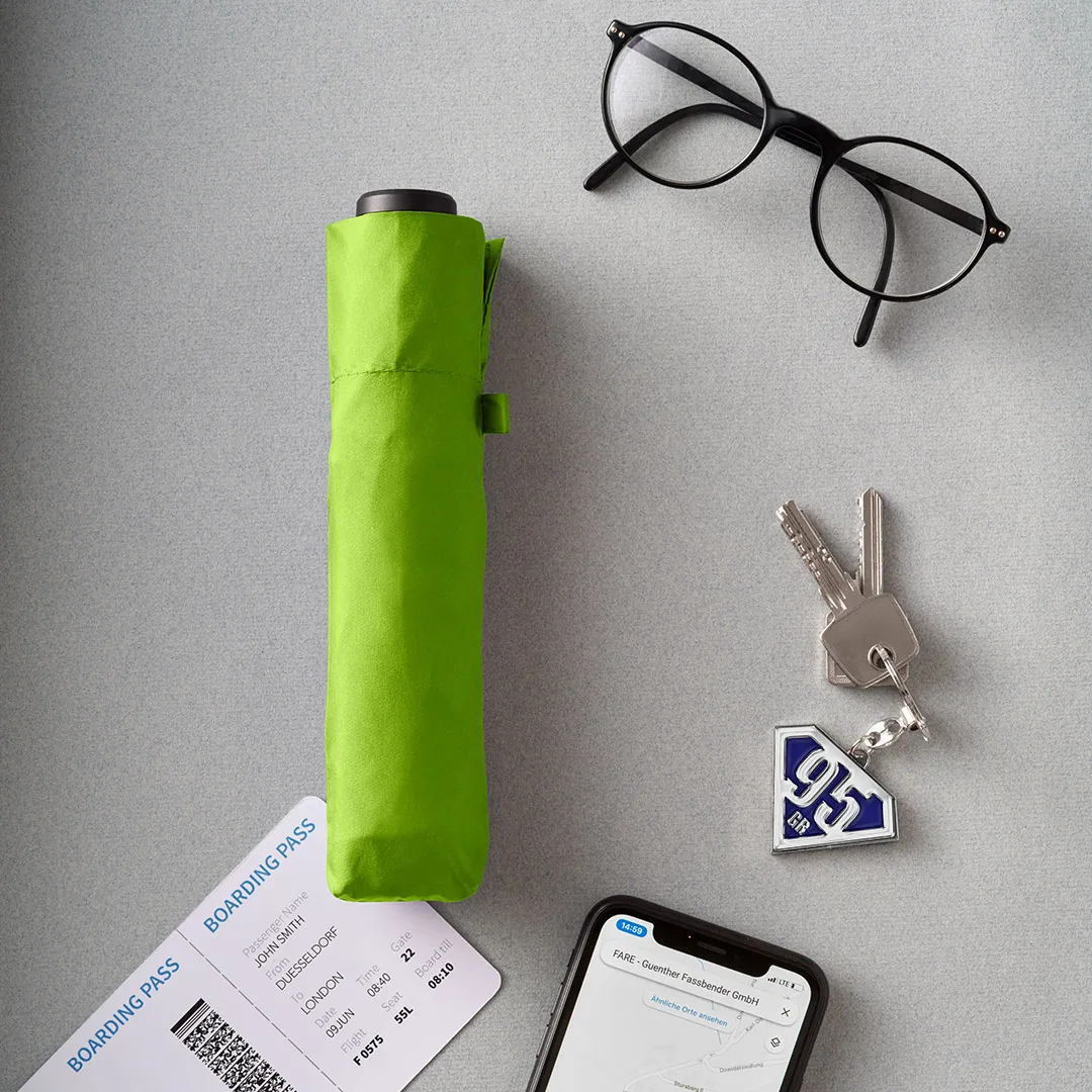 Mini-Taschenschirm FARE® FiligRain Only95, limette – Bild 9