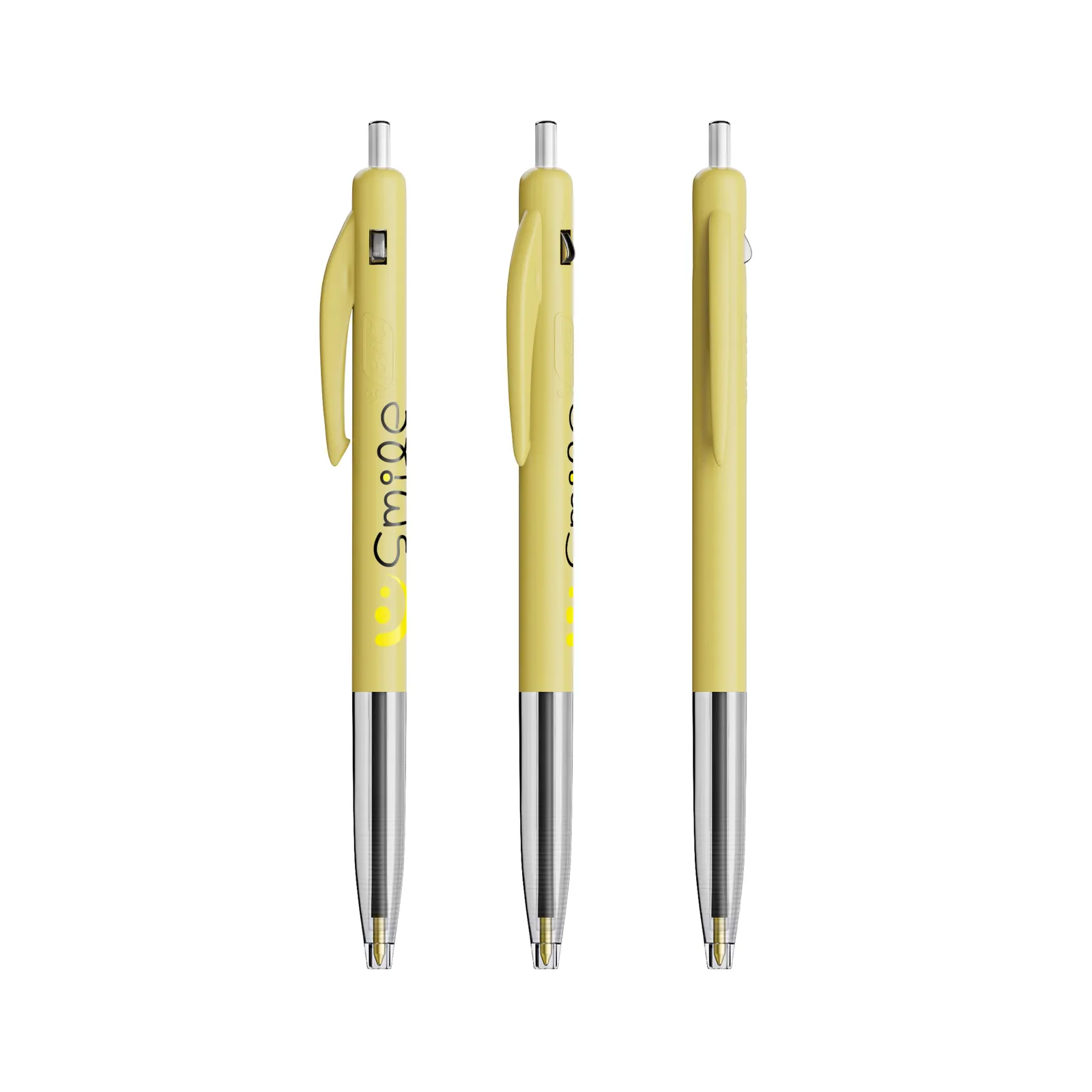 BIC® M10® Clic Kugelschreiber, Pastellgelb – Bild 2