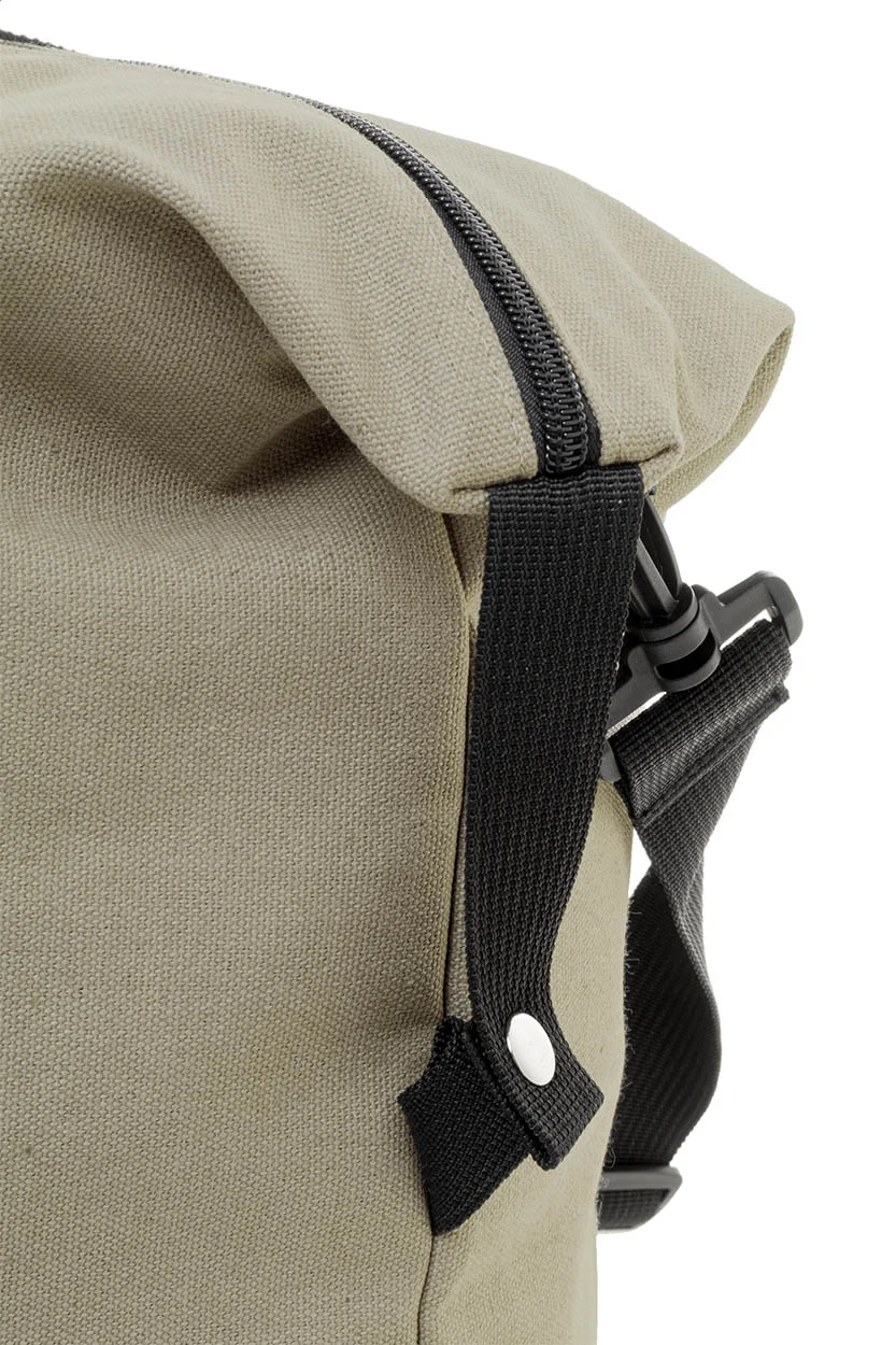 Recycelten Canvas Reisetasche Rebyss Travel, beige – Bild 5
