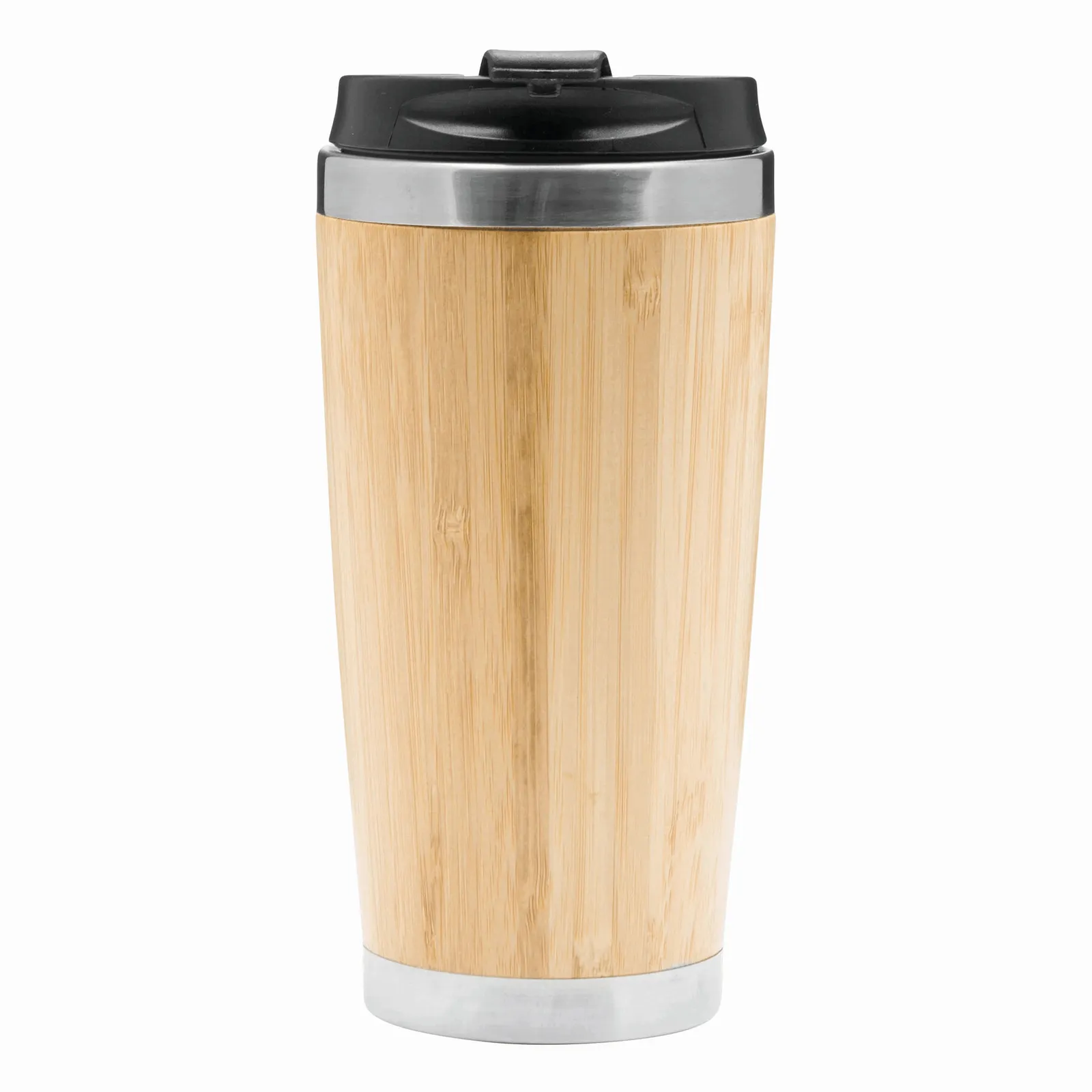 TAKE BAMBOO - Isolierbecher braun, schwarz, silber, braun, schwarz – Bild 2