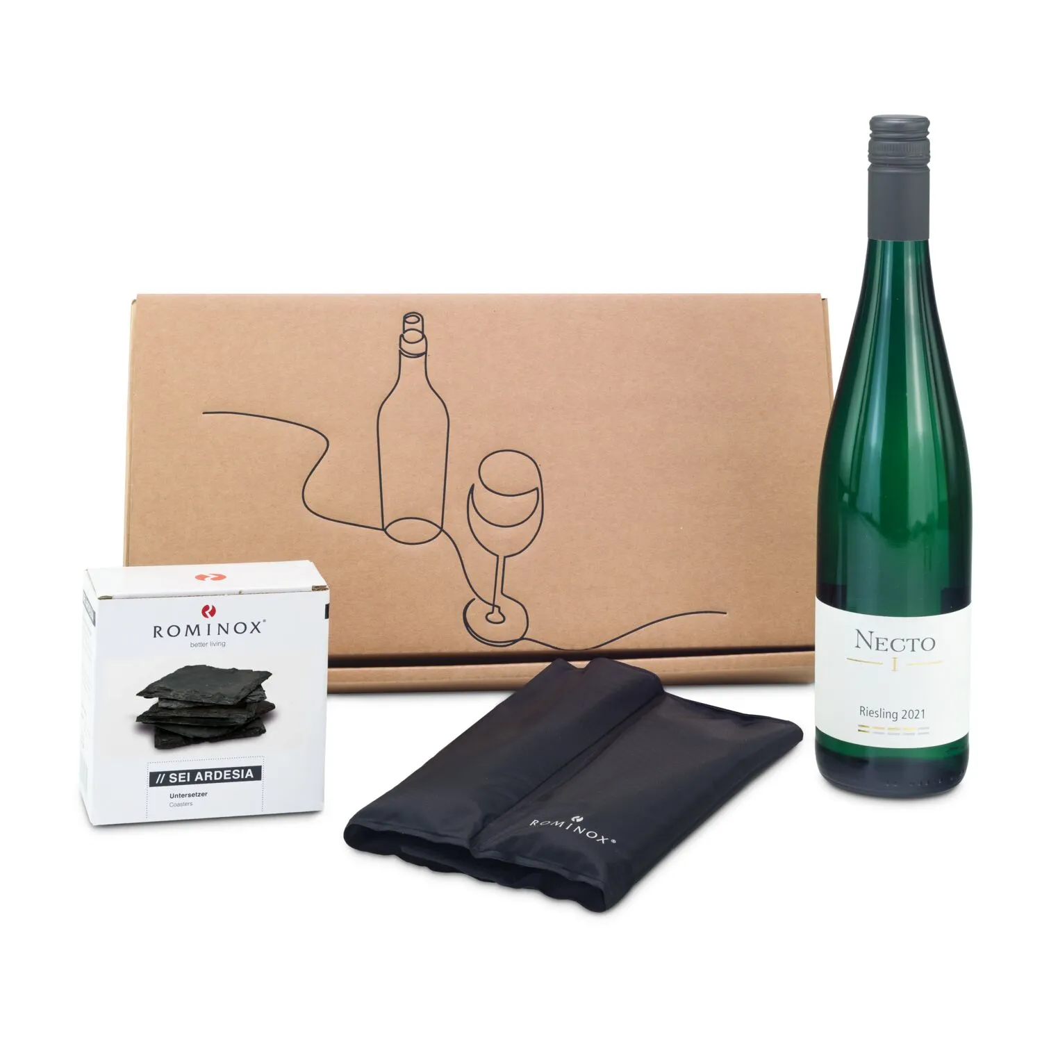 Geschenkset / Präsenteset: Wein-Kühlung, schwarz – Bild 3