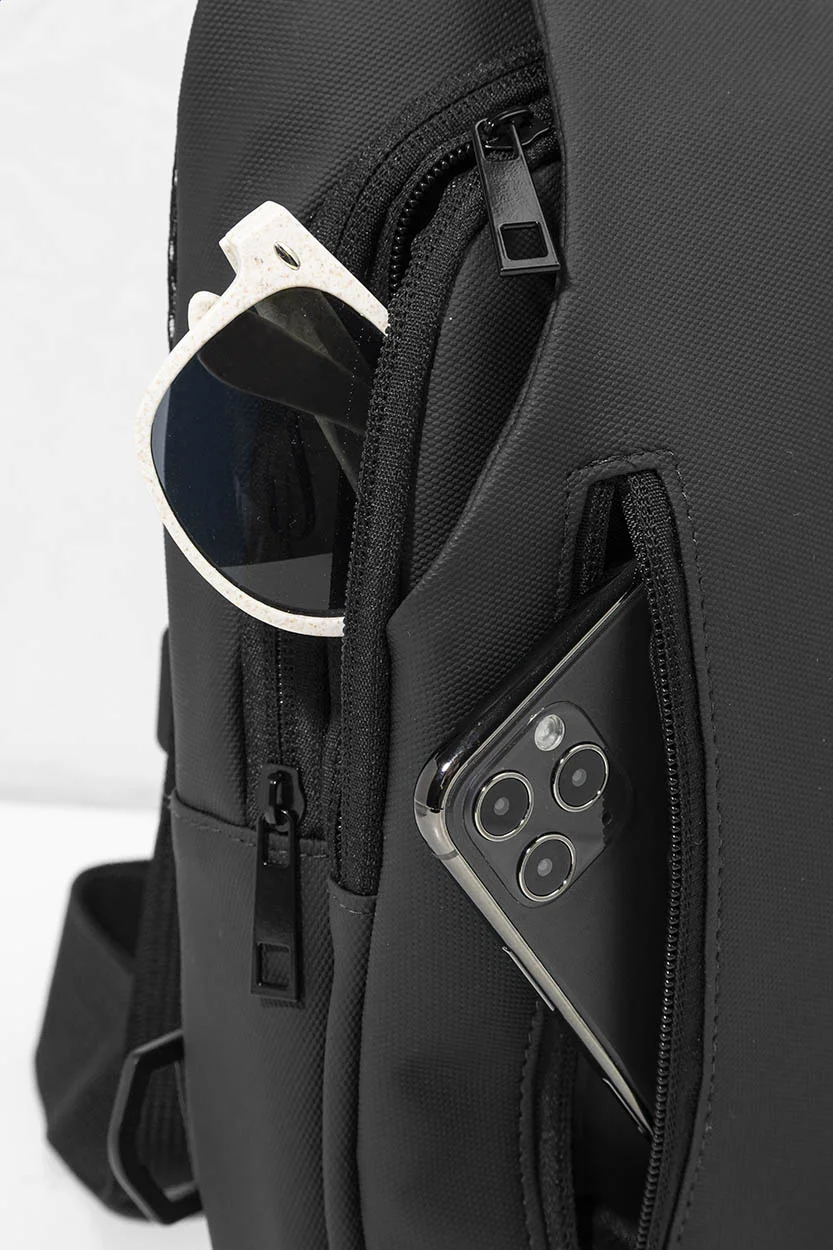 Shoulder bag, RPET Crobud, schwarz – Bild 6