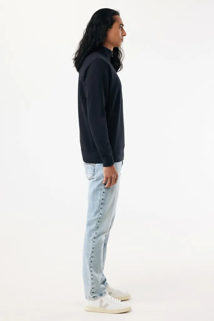 IQONIQ Elgon Quarter-Zip-Sweater aus rec. Baumwolle, schwarz – Bild 6