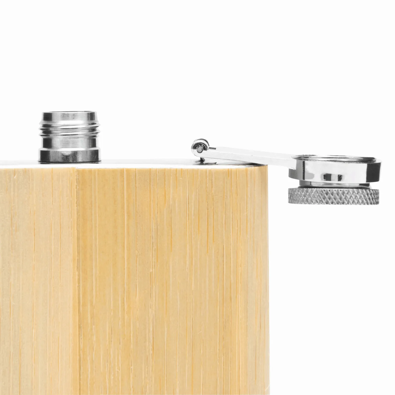 BAMBOO STYLE - Flachmann braun, silber, braun, silber – Bild 5