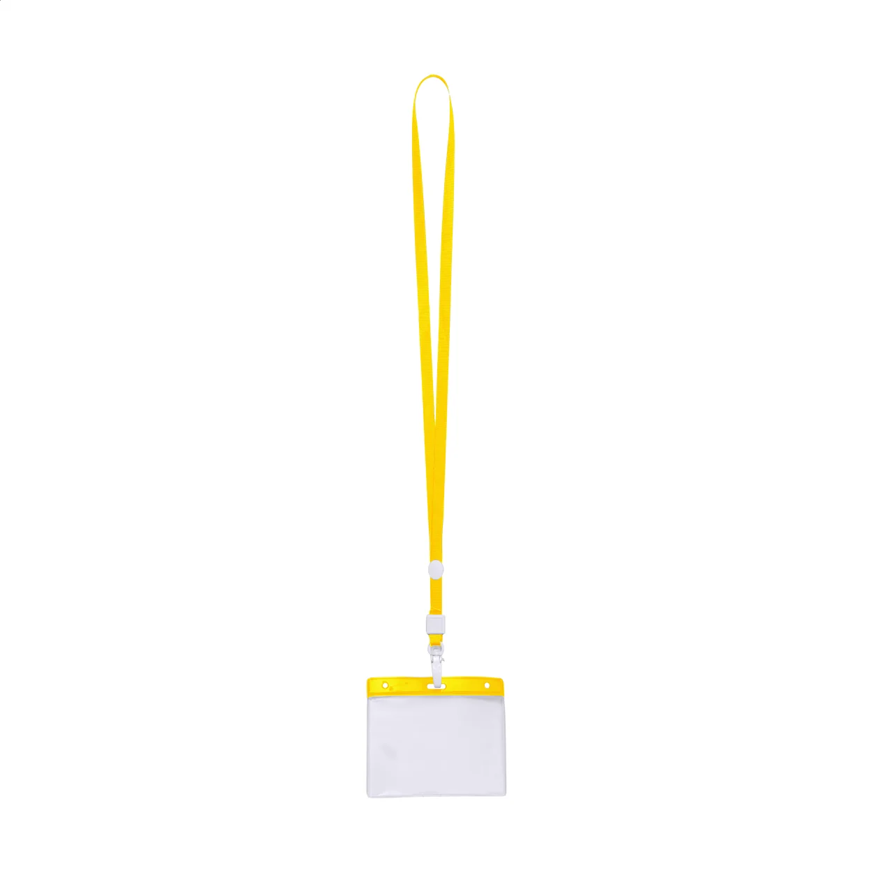 Ausweishülle Ballek mit Lanyard, gelb, transparent – Bild 2