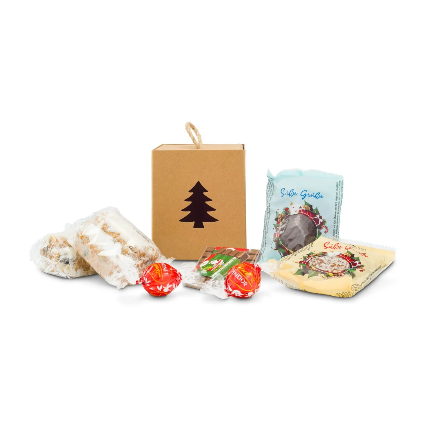 Geschenkset / Präsenteset: Süße Tannenbaumbox, braun – Bild 3