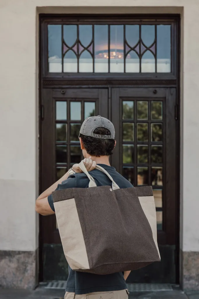 BEAU AWARE™ Allround-Shopper aus rec. Canvas 400gr/m², braun – Bild 5