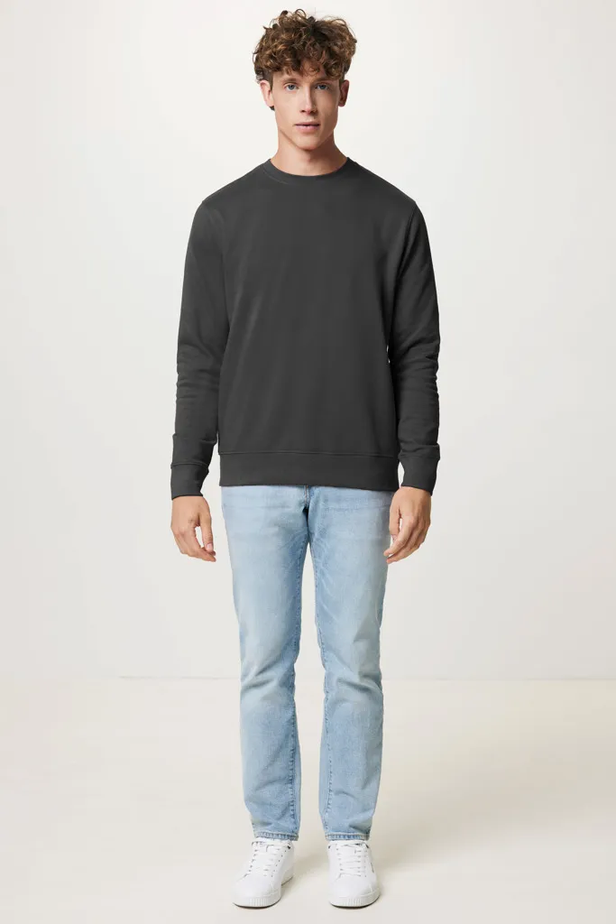 IQONIQ Etosha Lightweight Sweater aus recycelter Baumwolle, anthrazit – Bild 6