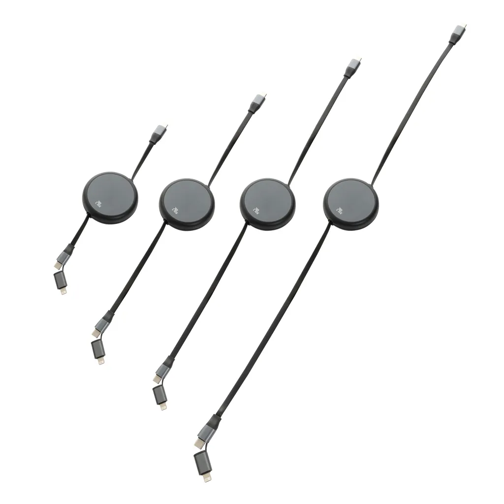 Terra ausziehbares 240W 2-in-1 Kabel aus RCS rec. Aluminium, schwarz – Bild 2