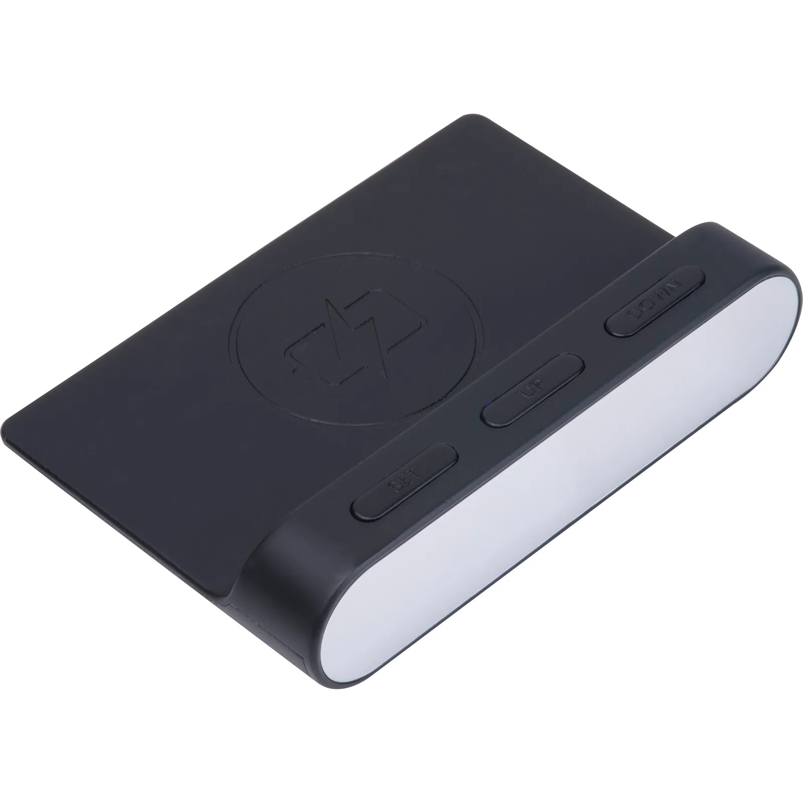 Wecker und Wireless charger Adelaine, schwarz – Bild 2