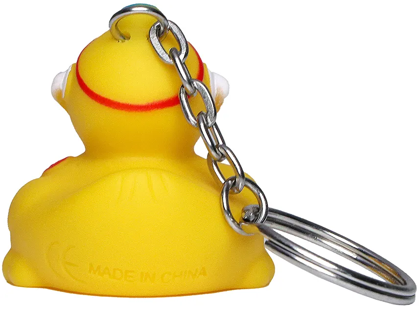 Schlüsselanhänger Ente Doktor, gelb – Bild 3