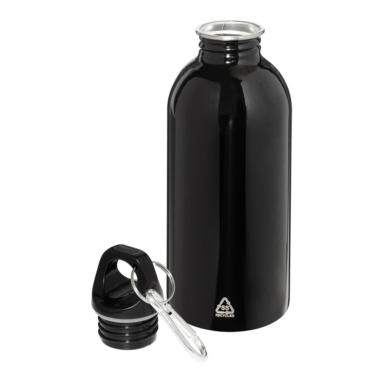 Flasche Ressuto aus recyceltem Edelstahl, schwarz – Bild 2