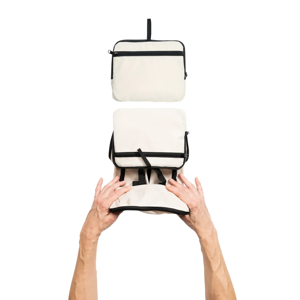 Dillon AWARE™ RPET faltbarer klassischer Rucksack, off white – Bild 6