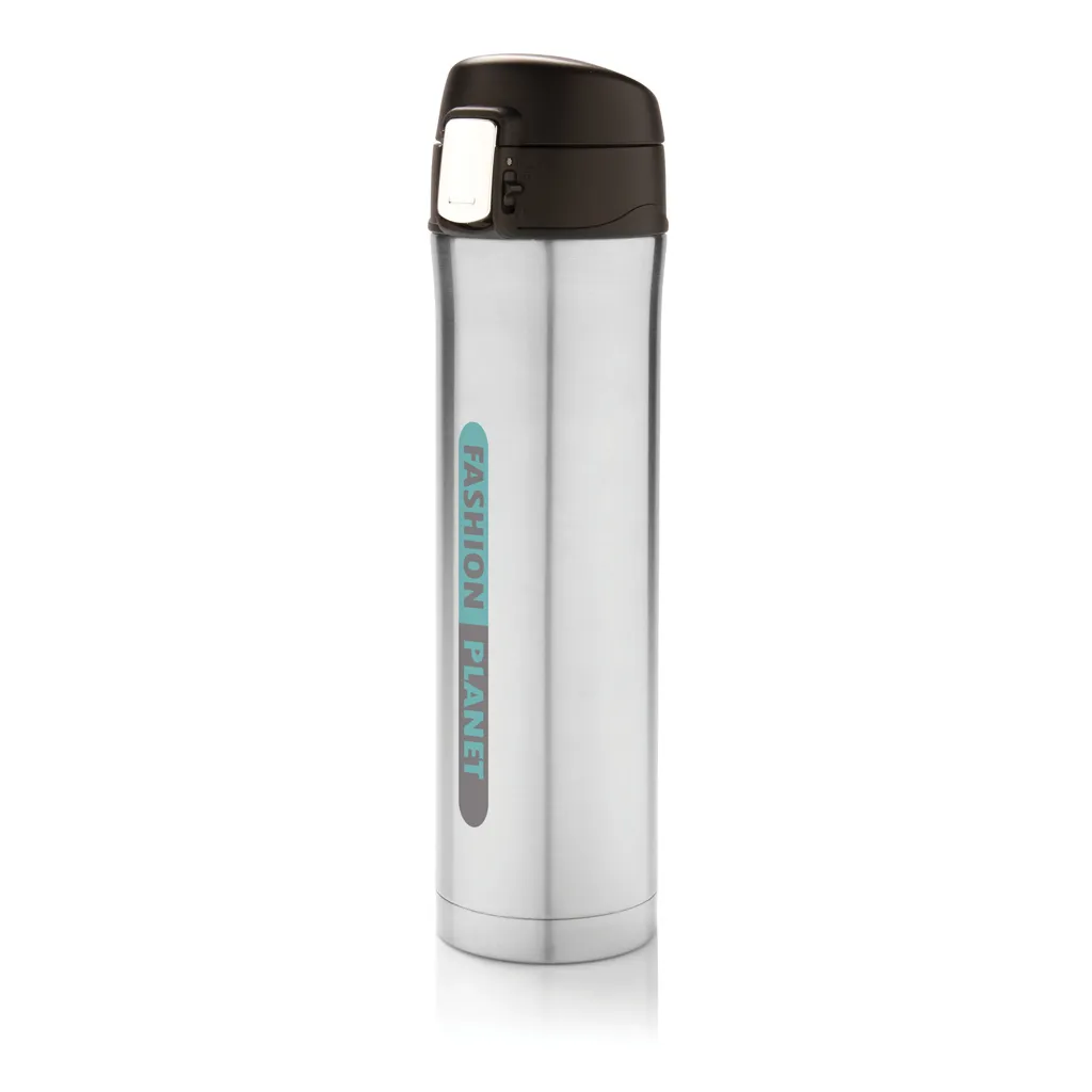 Easy Lock Vakuum-Flasche aus RCS recyceltem Stahl, silber – Bild 8