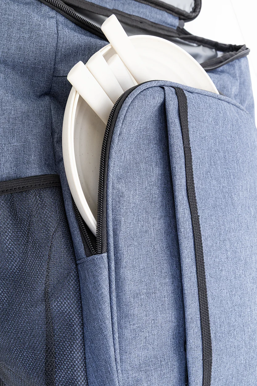 Picknick-Kühlrucksack Duonic, RPET, dunkelblau – Bild 5
