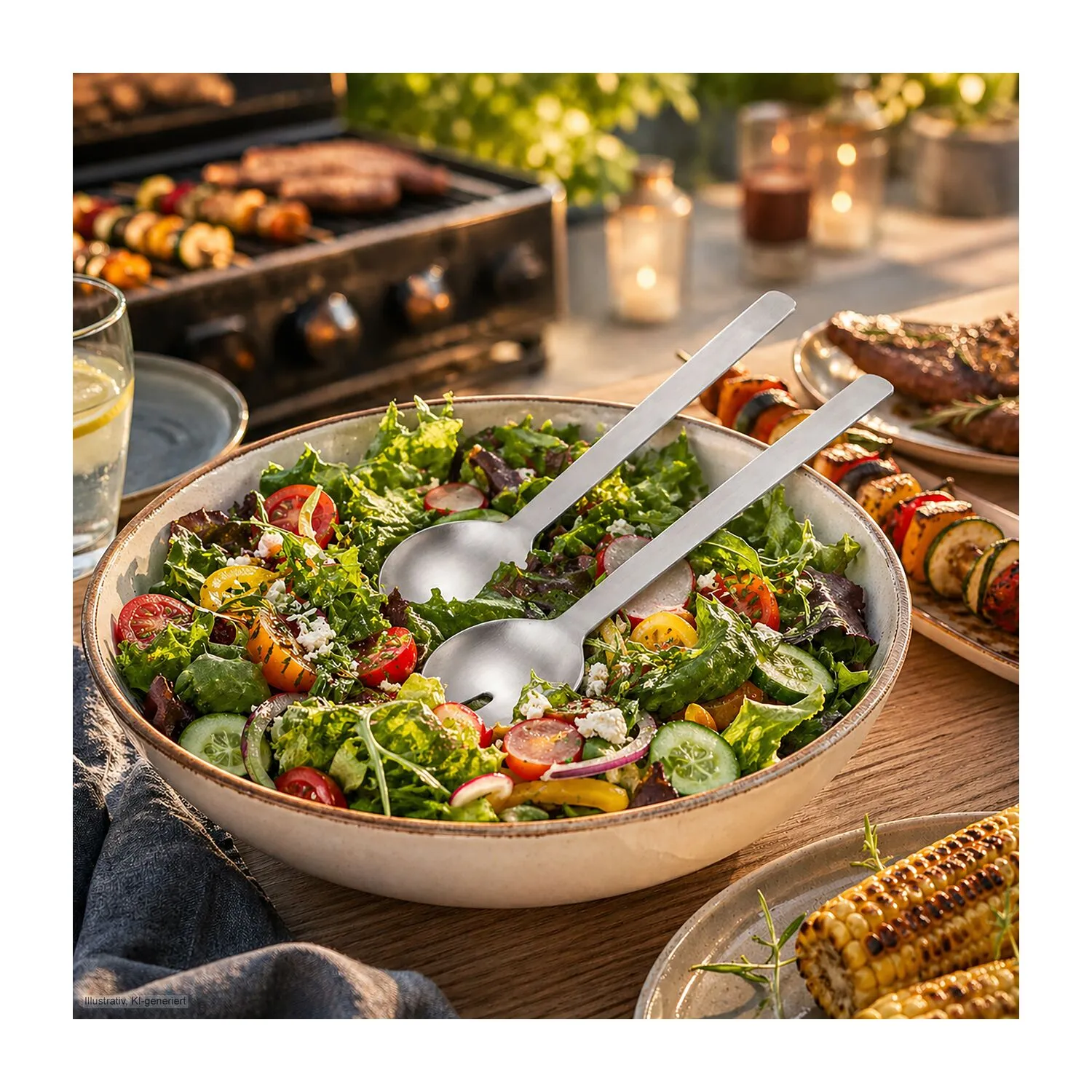 Geschenkset / Präsenteset: Salat-Duett, beige – Bild 6