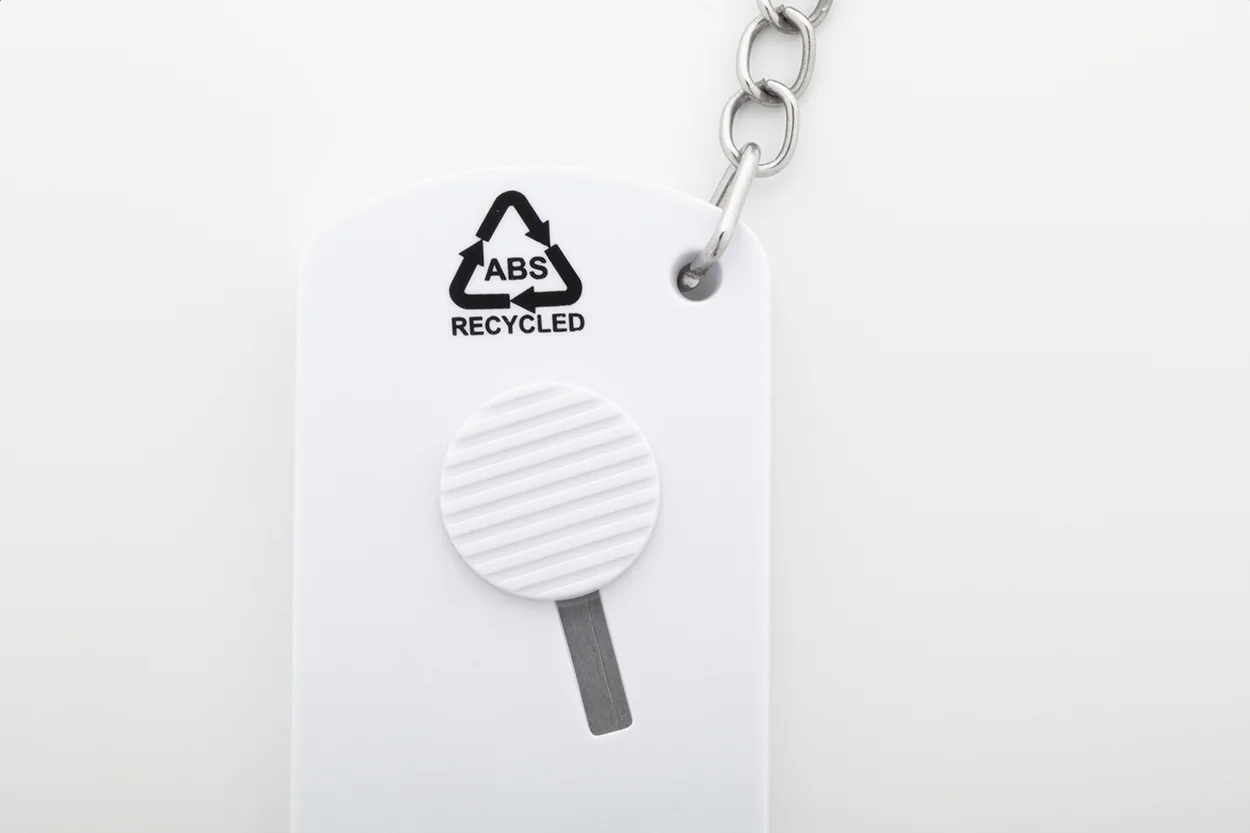 Schlüsselanhänger Parcelo mit Papiermesser, weiß – Bild 2