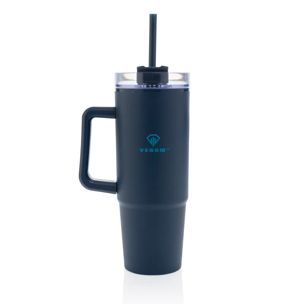 Tana Becher aus RCS recyceltem Kunststoff mit Griff 750ml, navy blau – Bild 2