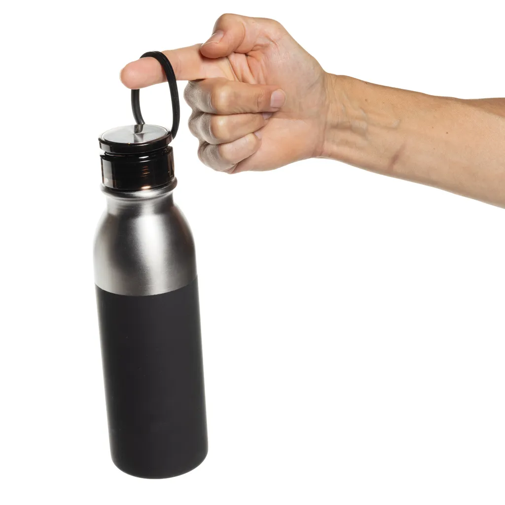 Duoloop einwändige Trinkflasche aus RCS rec. Stahl 780ml, schwarz – Bild 5