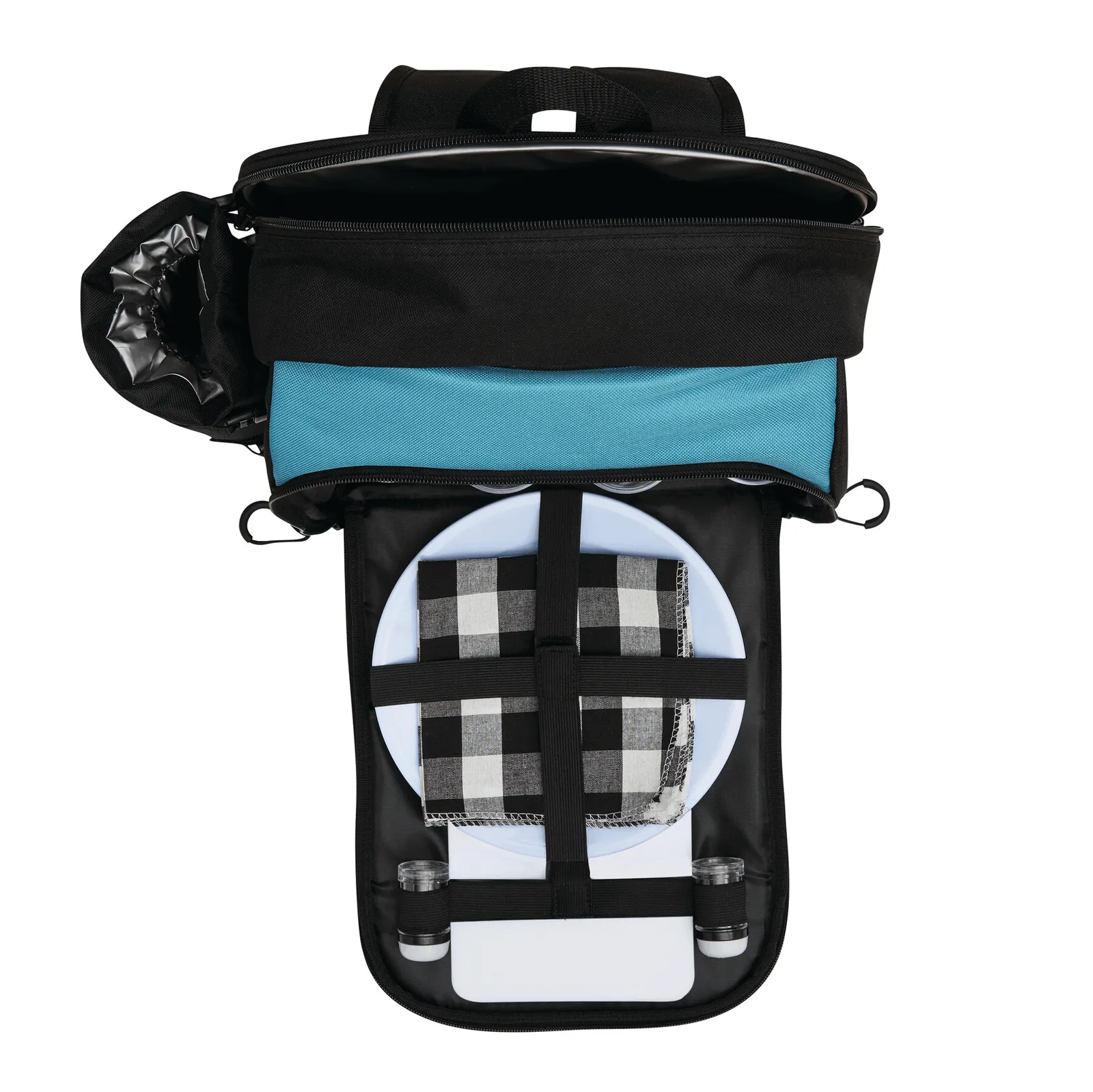 SMART TRIP - Picknick-Rucksack, schwarz, türkis – Bild 6