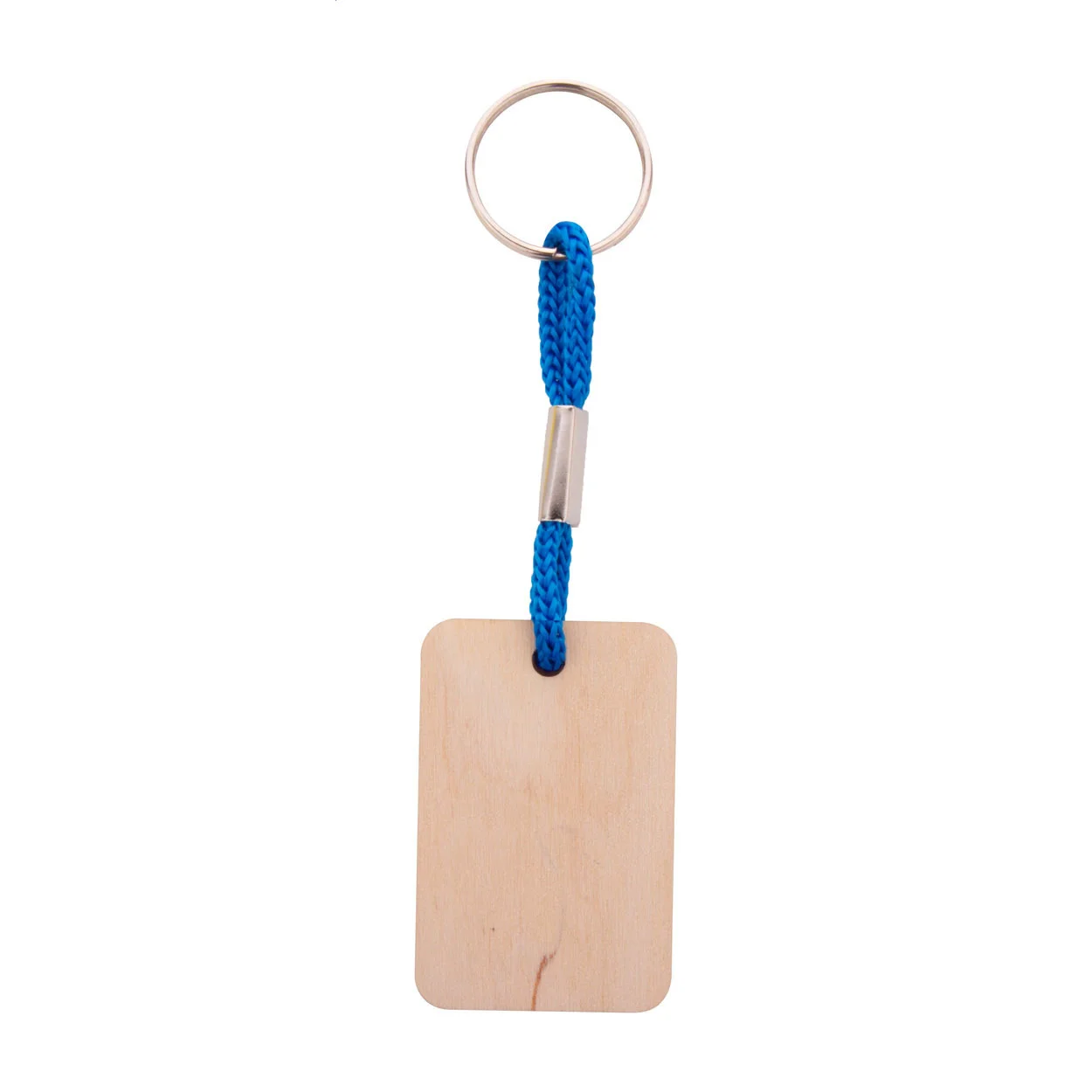 Individueller Schlüsselanhänger Woody Plus D, blau, natur – Bild 2