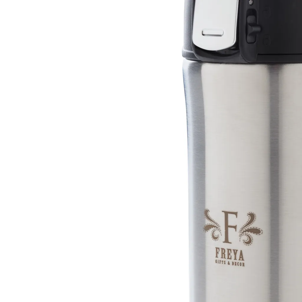 Easy-Lock Vakuum-Becher aus RCS recyceltem Stainless-Steel, silber – Bild 7