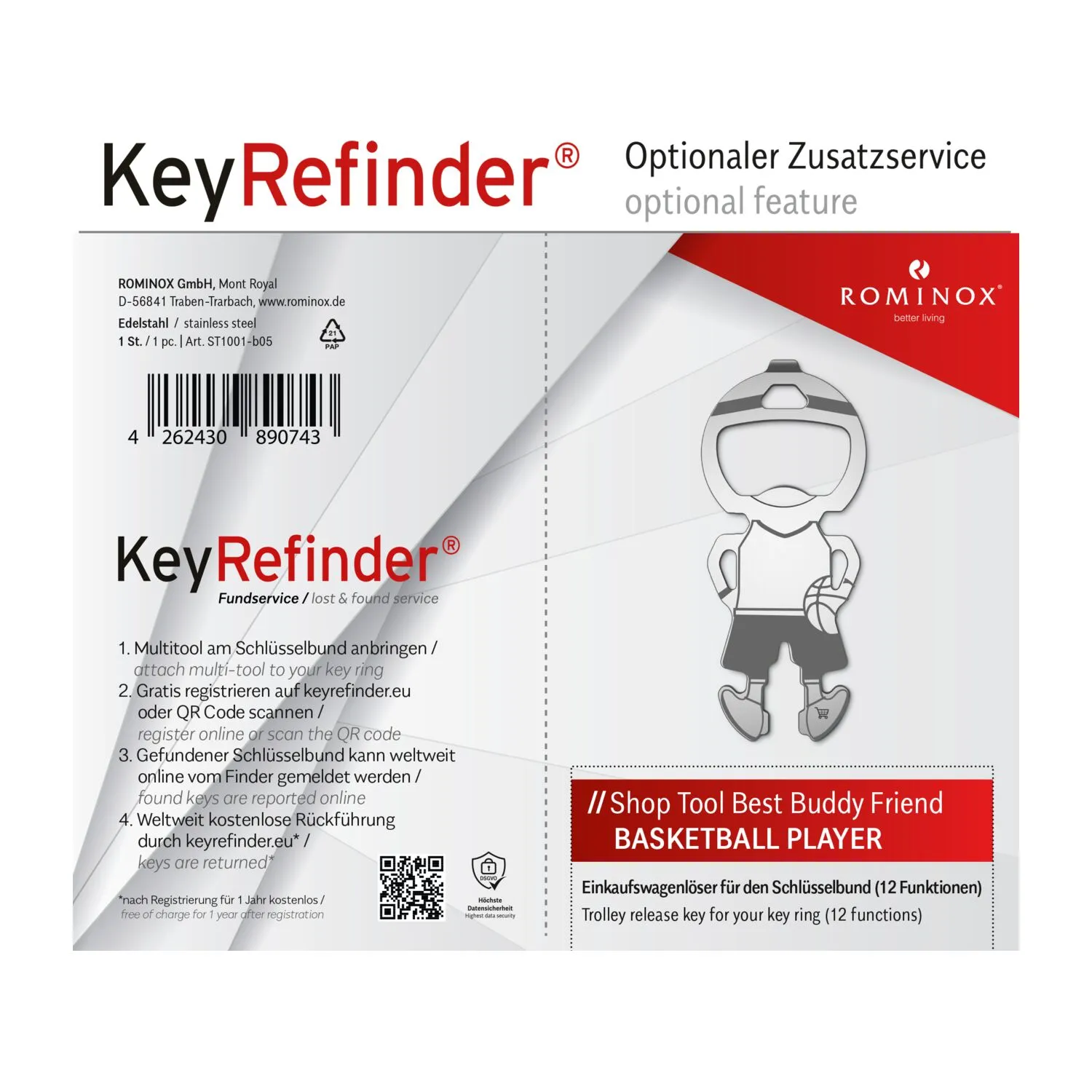 ROMINOX® Best Buddy Friend // Basketball Player, silber – Bild 9
