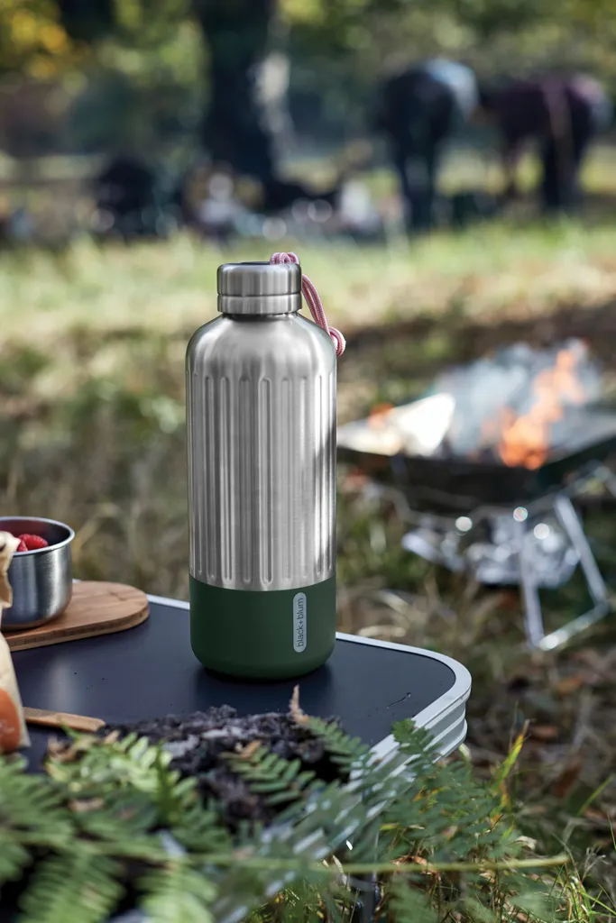 Black+Blum Explorer isolierte Wasserflasche groß, 850ml, Olivgrün – Bild 6