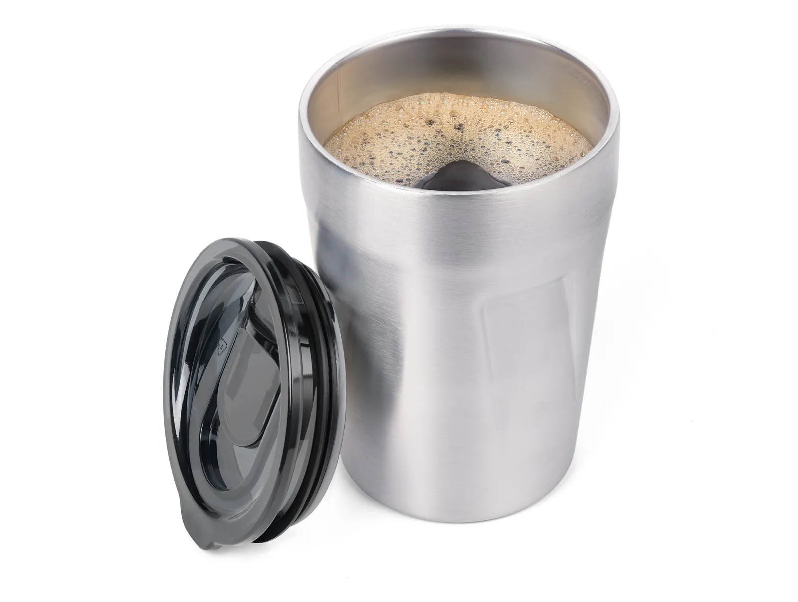 Thermobecher CUP-UCCINO silberfarben, silberfarben – Bild 2