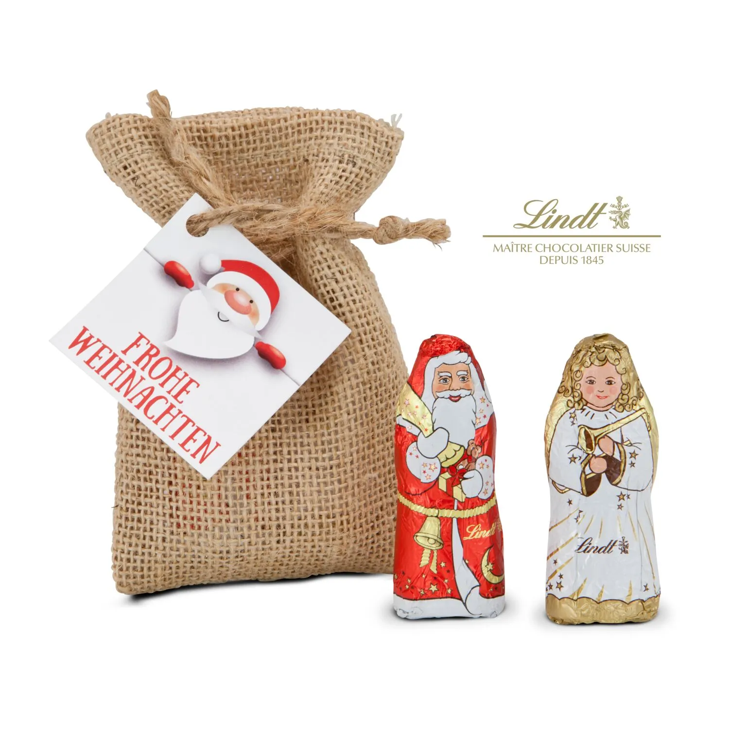 Geschenkset / Präsenteset: Engel und Santa, braun – Bild 2