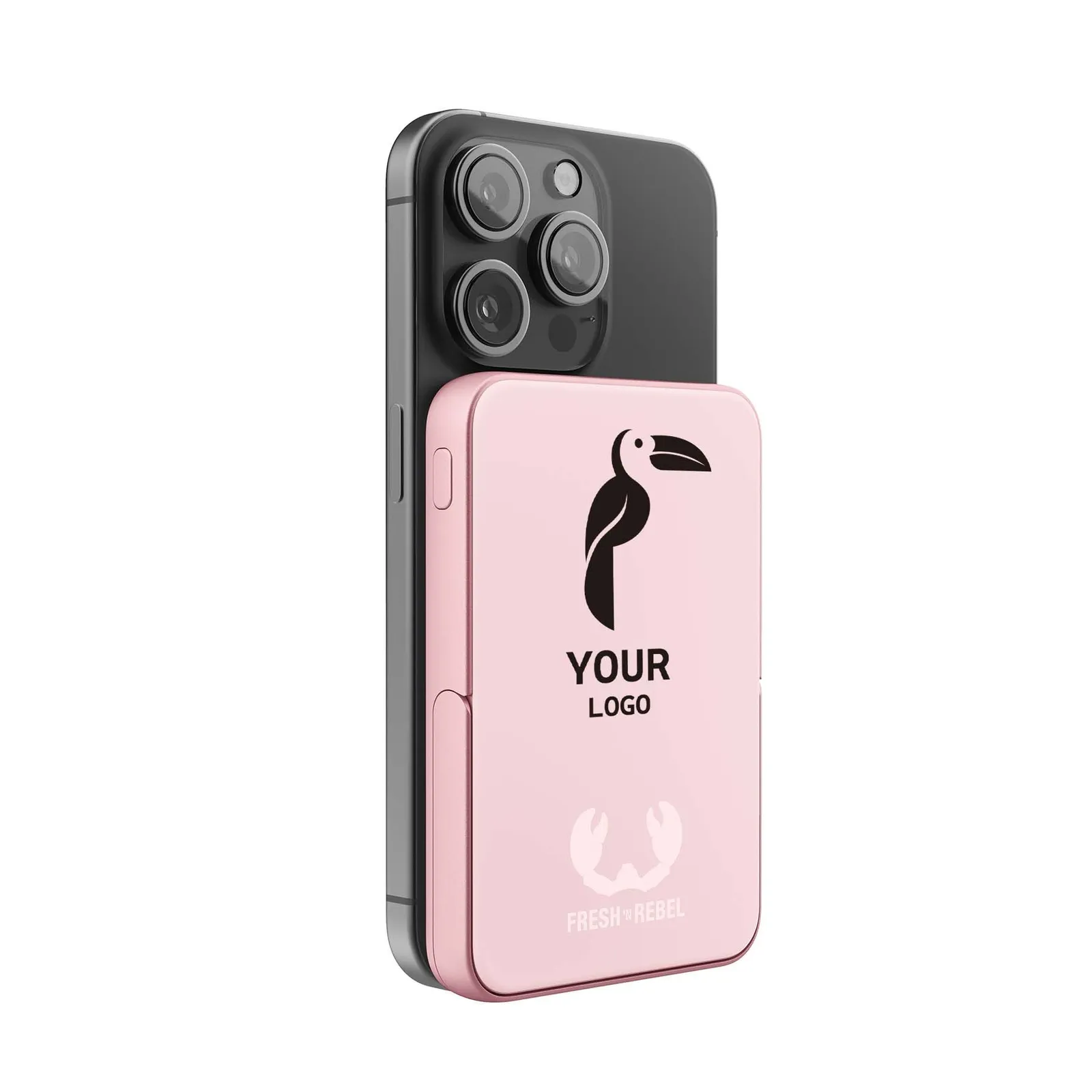 Fresh 'n Rebel Magnetische kabellose Powerbank 5000 mAh, Pastellrosa – Bild 6