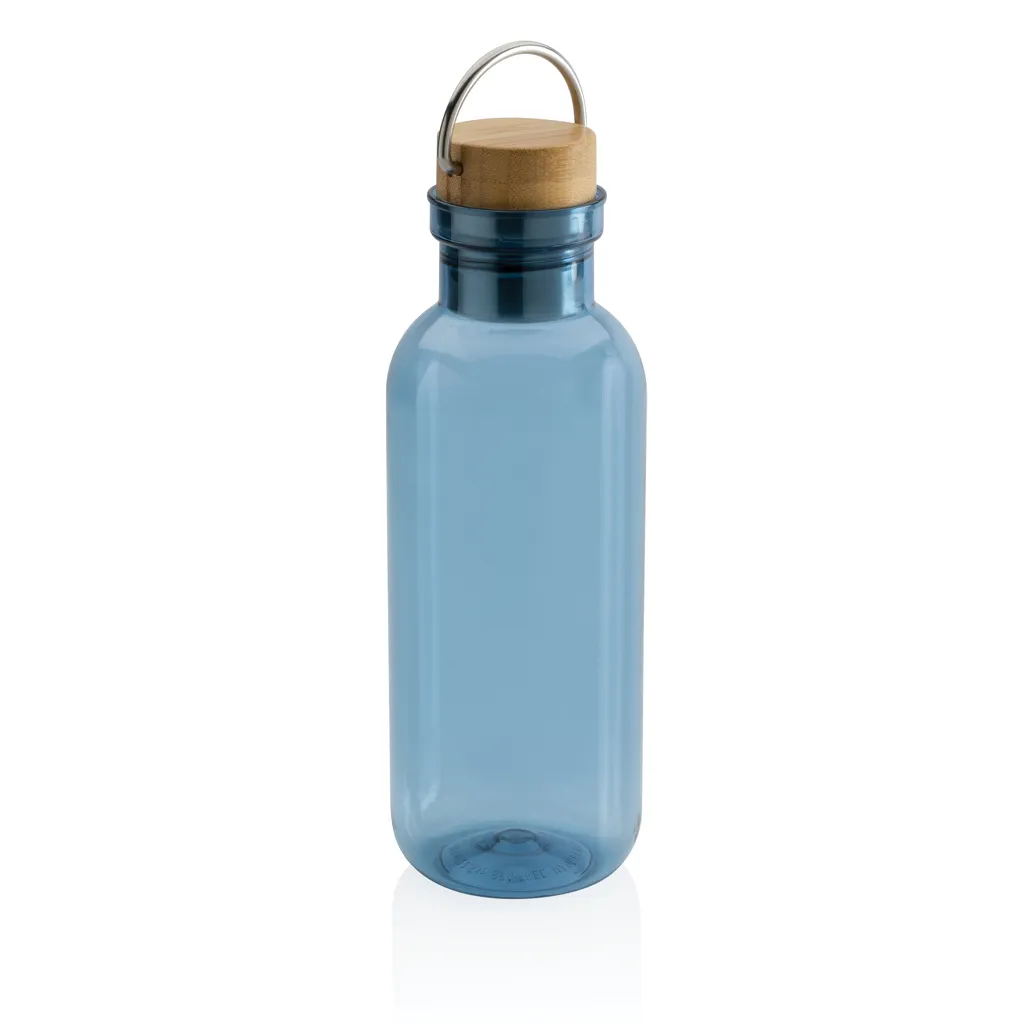 RCS rPET Flasche with Bambusdeckel und Griff, blau – Bild 4
