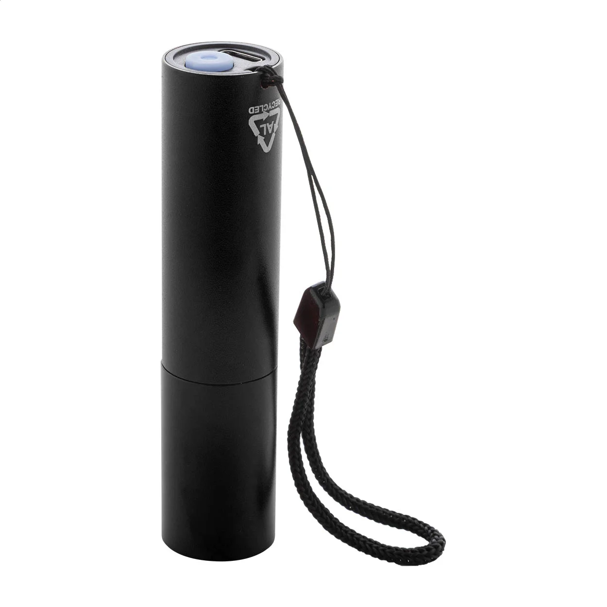 wiederaufladbare Taschenlampe aus recyceltem Aluminium Chargelight Tone, schwarz – Bild 3