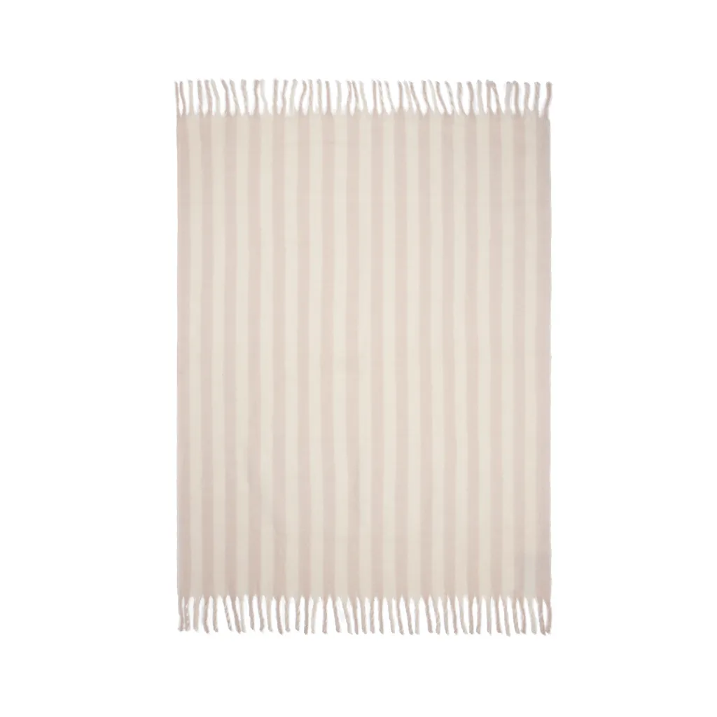 VINGA Lioro Decke aus GRS Wollmischung, beige – Bild 3