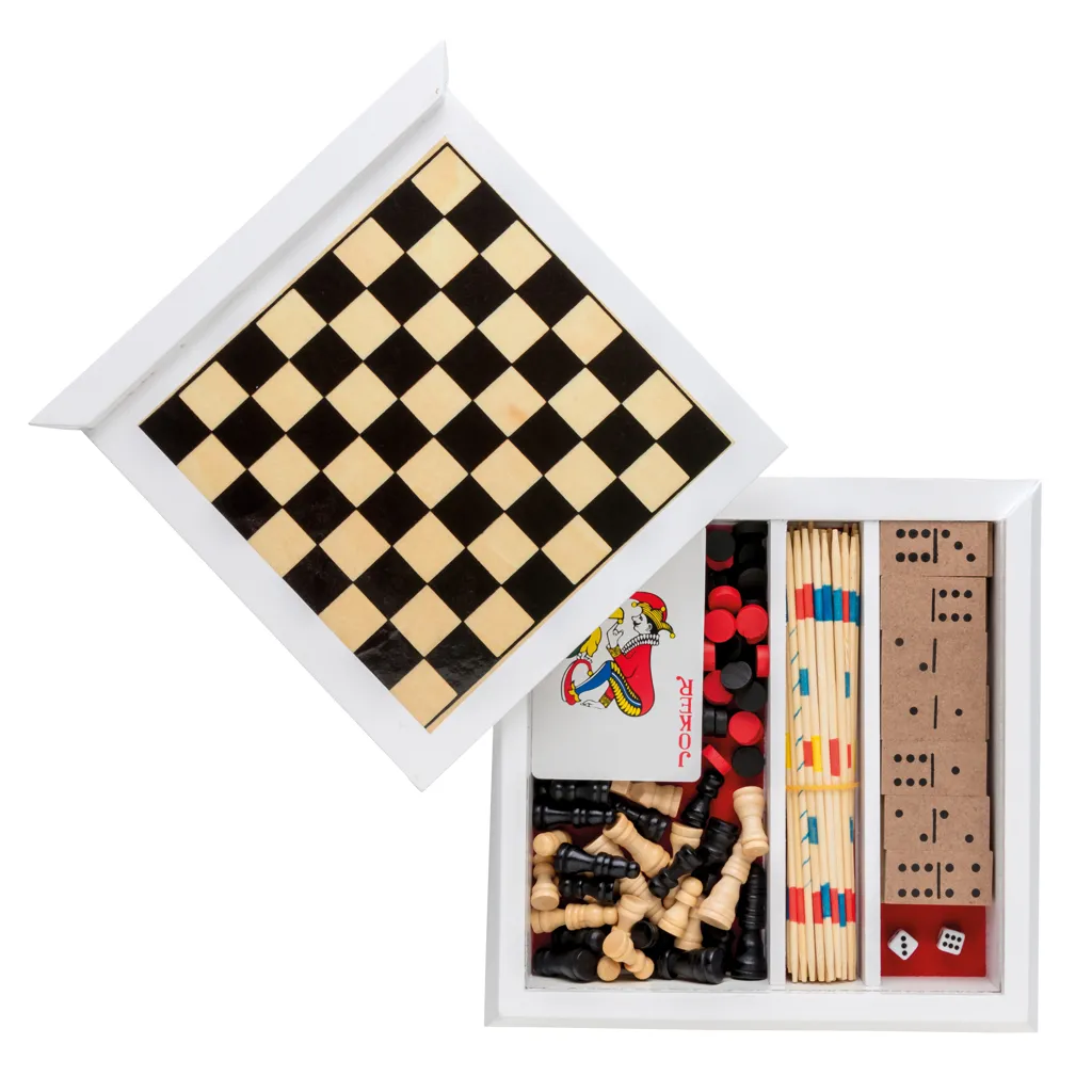 5-in-1 Spieleset, weiß – Bild 3