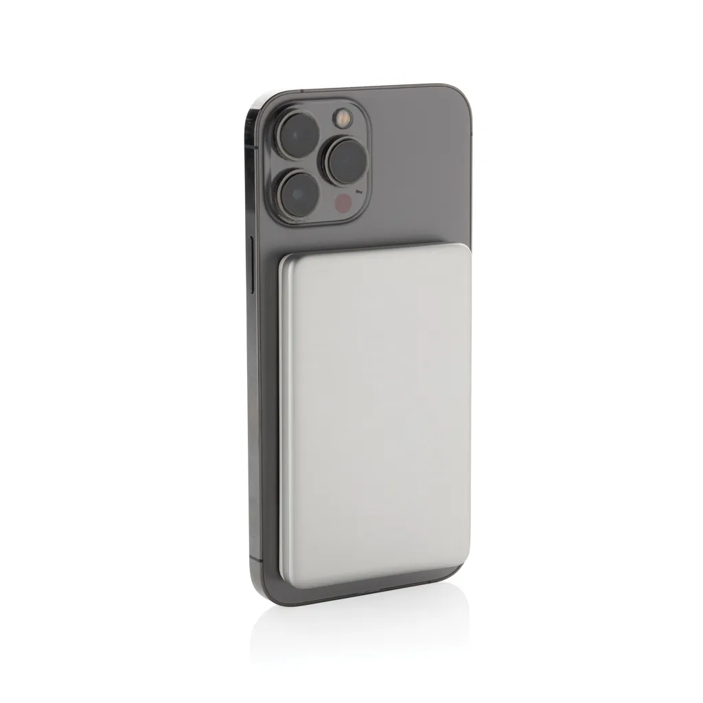 Orion 5.000mAh 5W magnetische Powerbank aus RCS rec. Alu, silber – Bild 2