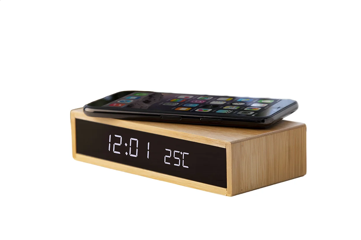 Wecker Molarm mit Wireless-Charger, natur – Bild 3