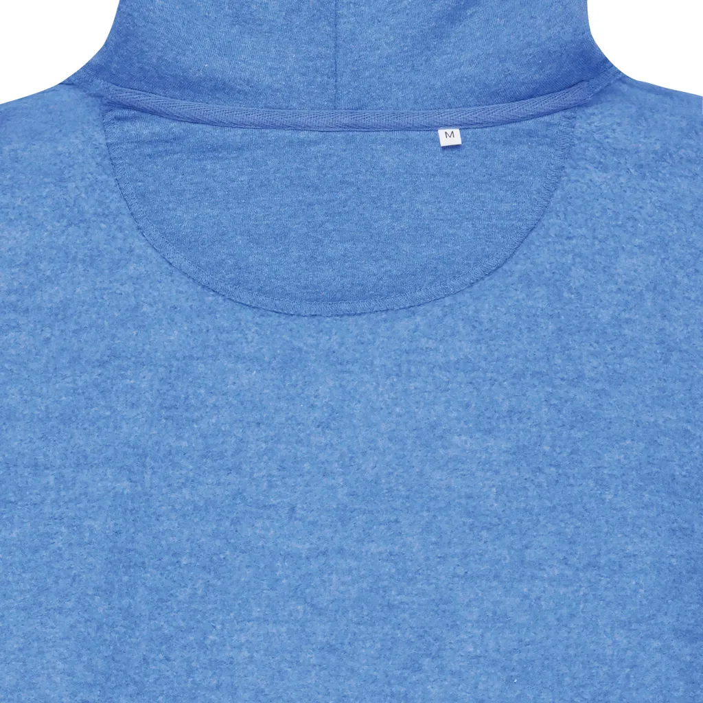 IQONIQ Torres ungefärbter Hoodie aus recycelter Baumwolle, heather blue – Bild 3