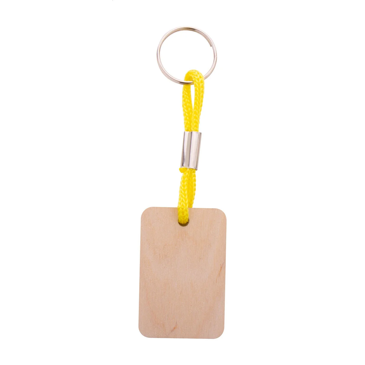 Individueller Schlüsselanhänger Woody Plus D, gelb, natur – Bild 2