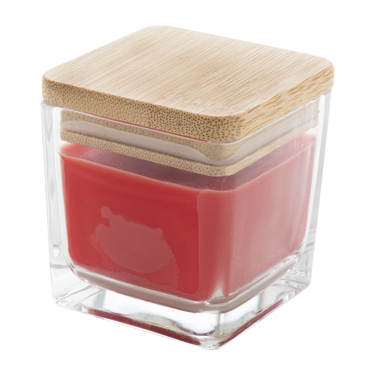 Kerze Cubama, Vanille, rot – Bild 4