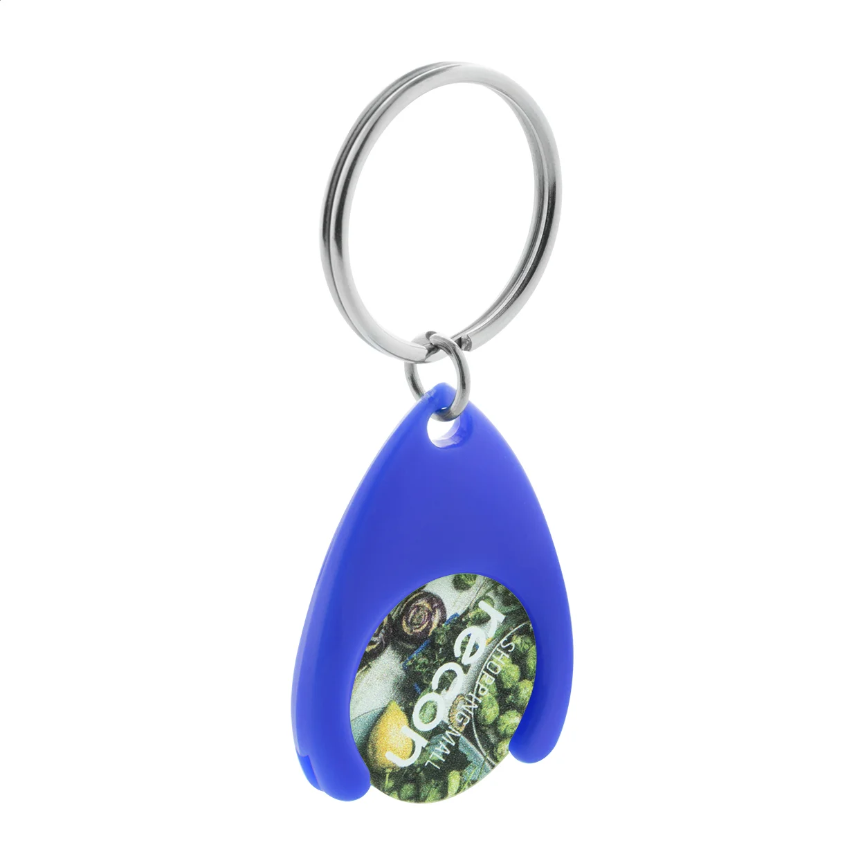 Schlüsselanhänger Nelly mit Einkaufswagen-Chip, blau – Bild 3